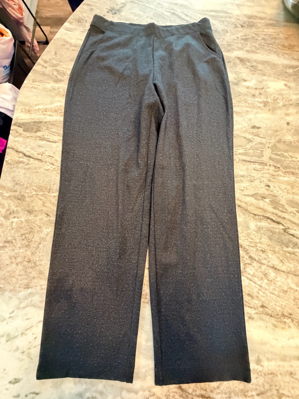 Max Studio London Black Pull On Wide Leg Pants Size Medium